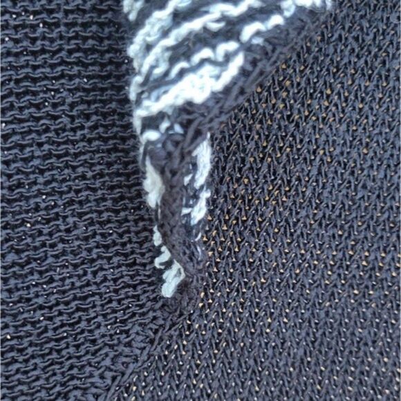 Helmut Lang Asymmetrical Black and White Crochet Sweater Women's Size XS - Picture 12 of 12